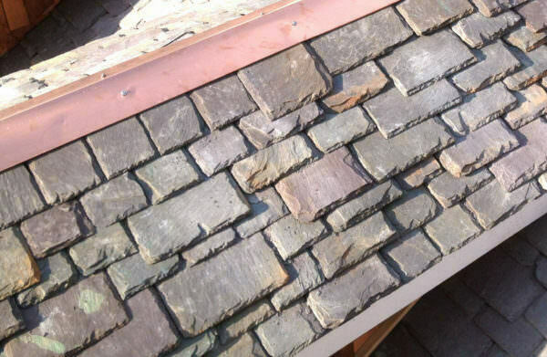 Thick cut slate roofing